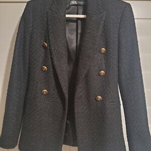 Zara tweed blazer xs